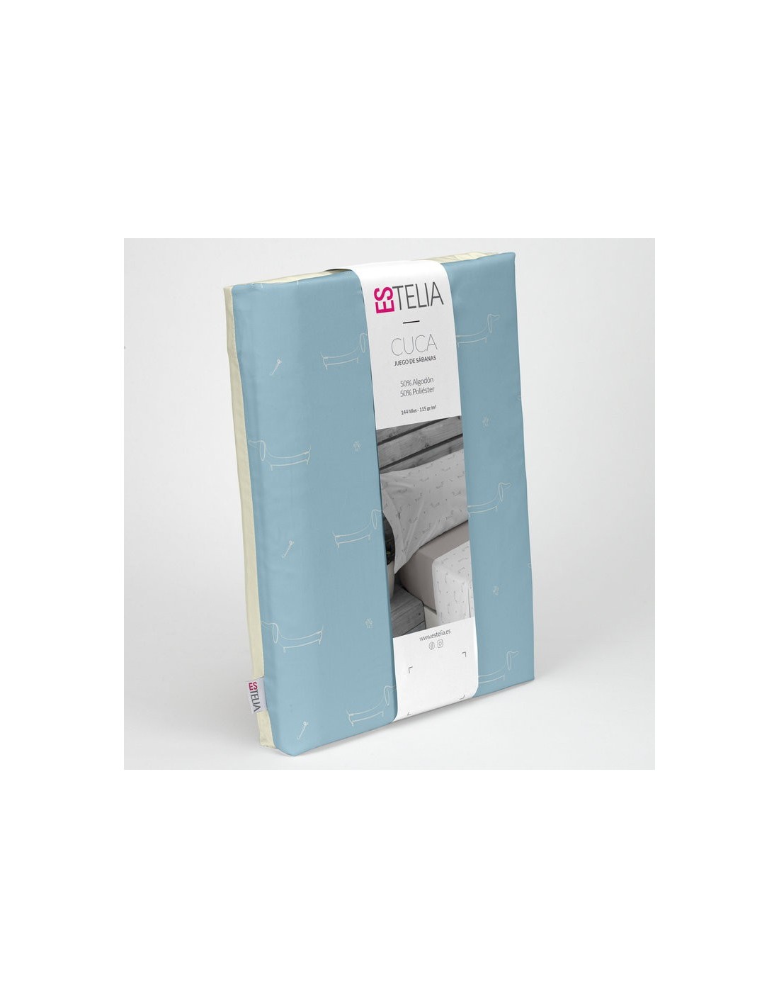 Juego sábanas estampadas Cuca 003-AZUL