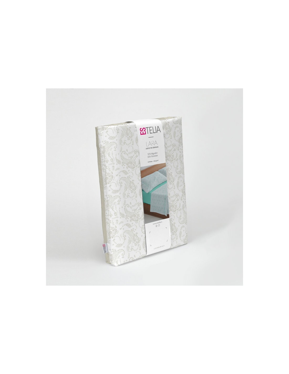 Juego sábanas estampadas Lara 138-PIEDRA