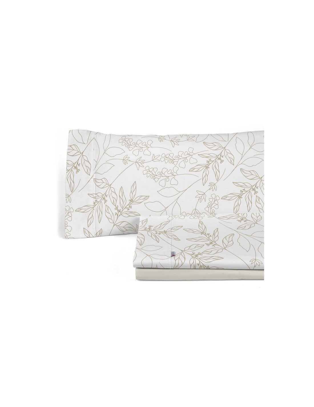 Juego sábanas estampadas algodón Circe 021-CREMA