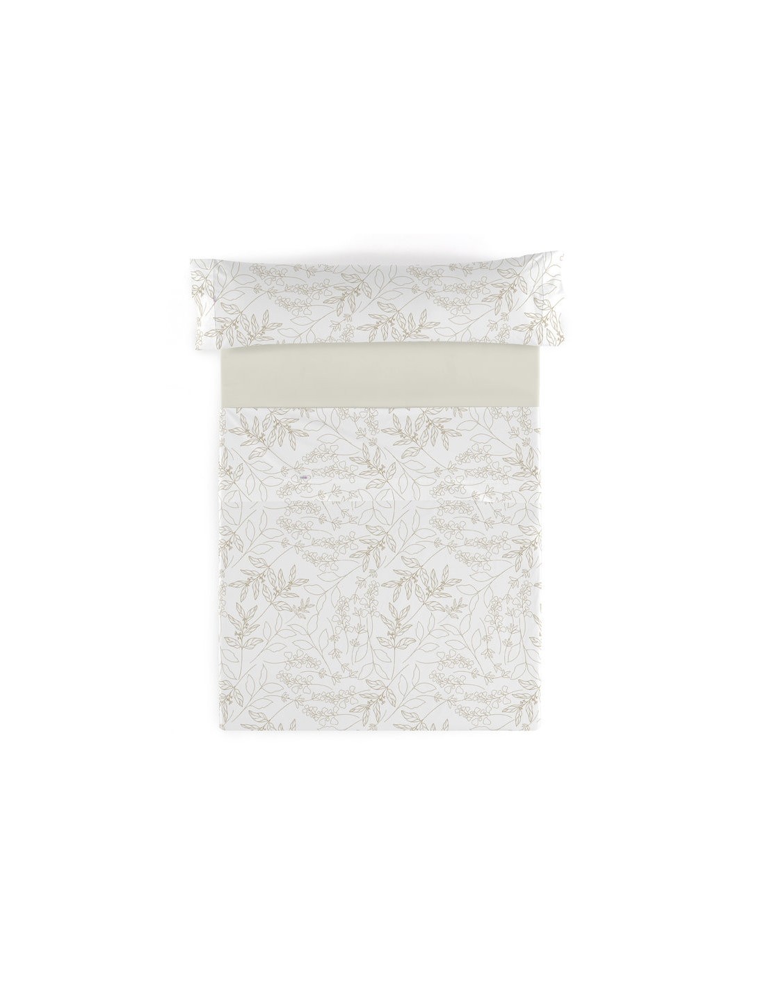 Juego sábanas estampadas algodón Circe 021-CREMA