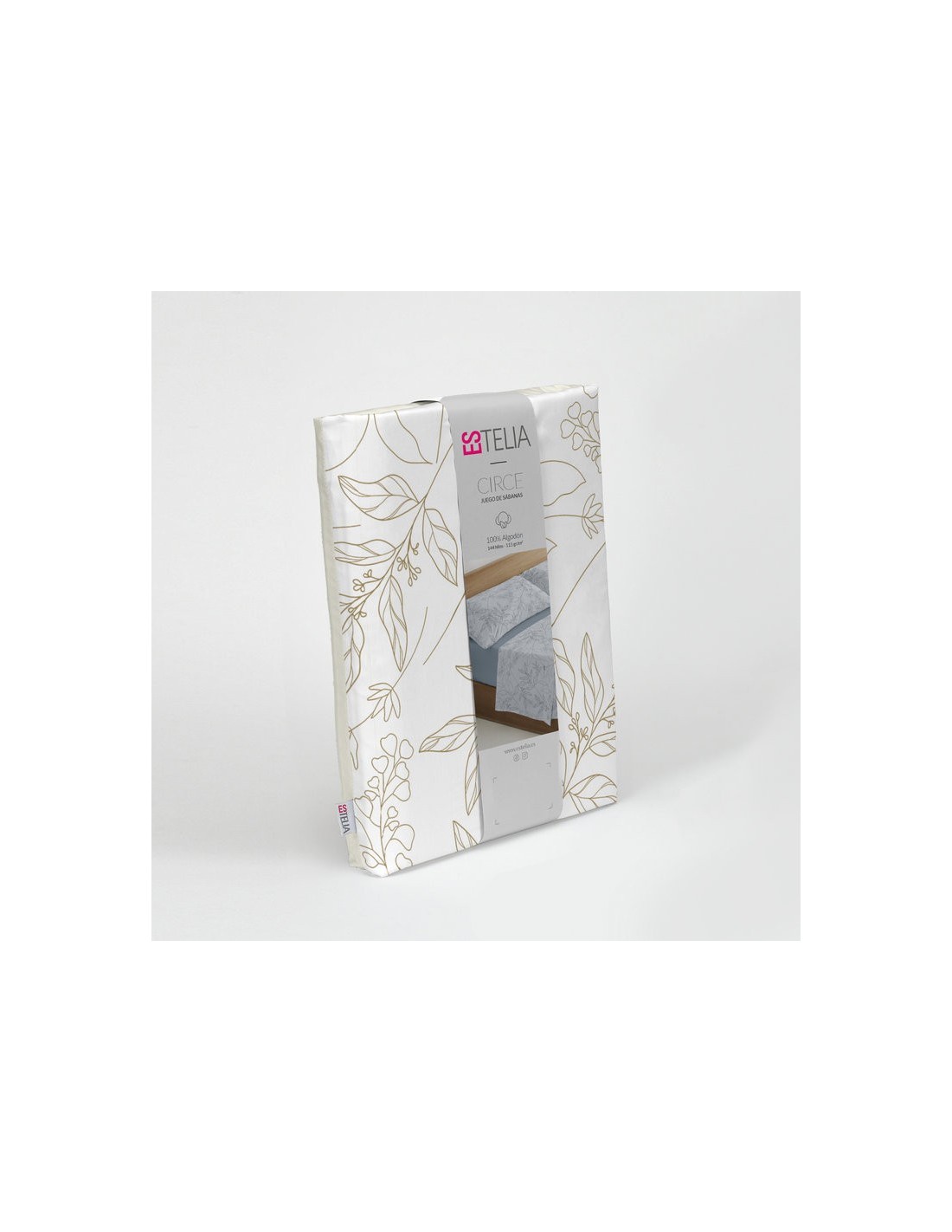 Juego sábanas estampadas algodón Circe 021-CREMA