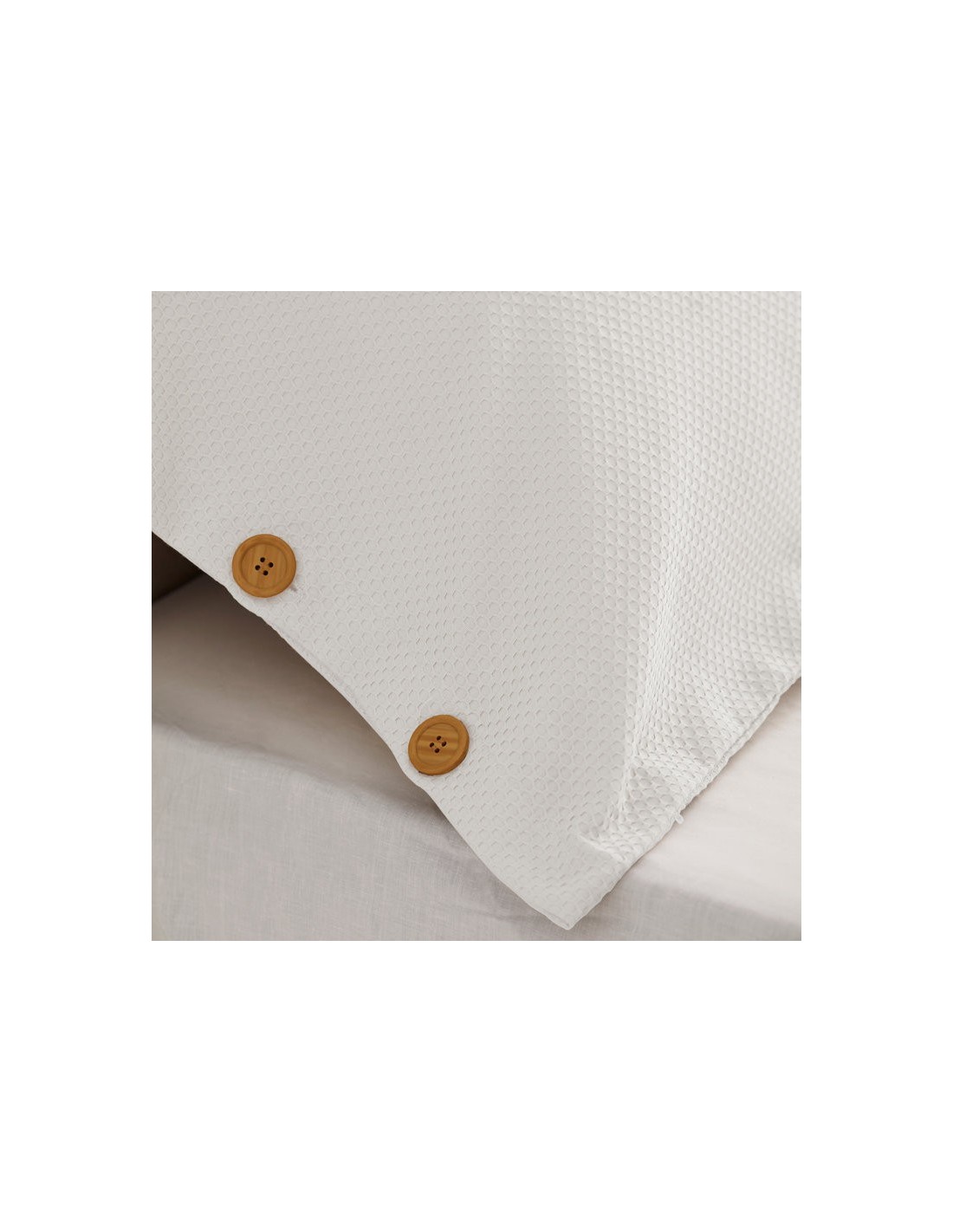 Dúo funda nórdica y almohadas algodón Suiza. 001-BLANCO
