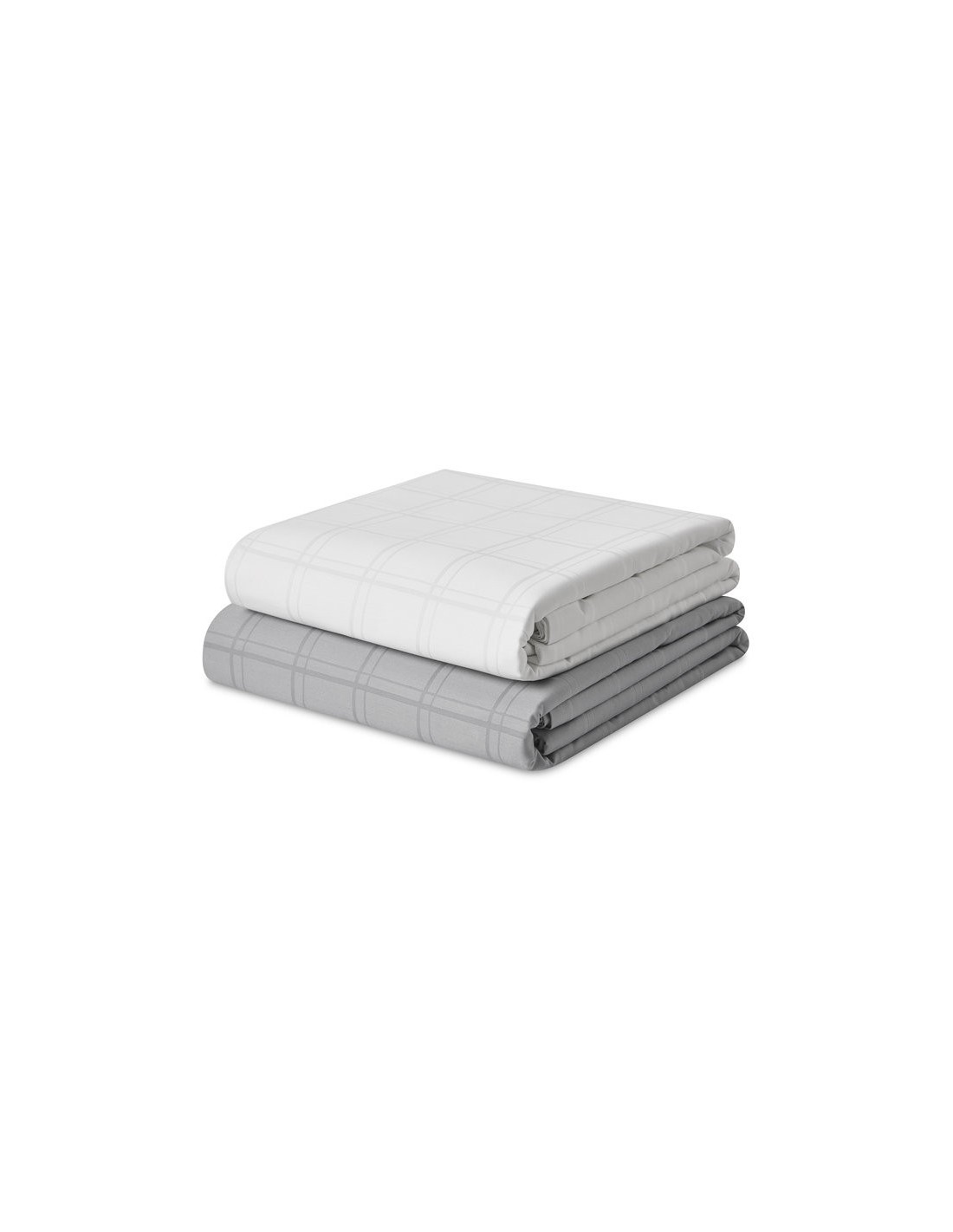 Dúo de funda nórdica de algodón Sophia 001-BLANCO