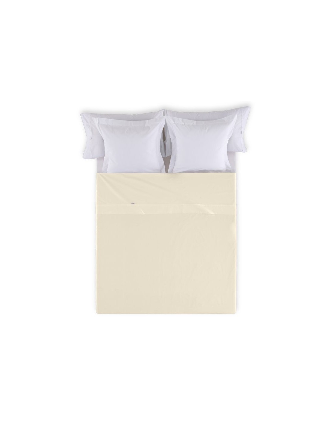 Sábana encimera COMBI LISOS. 100% algodón (144 hilos) 021-CREMA