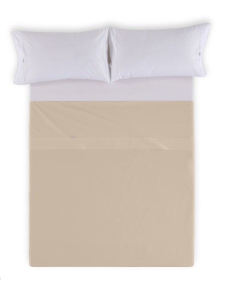 Sábana encimera COMBI LISOS. 100% algodón (144 hilos) 138-PIEDRA