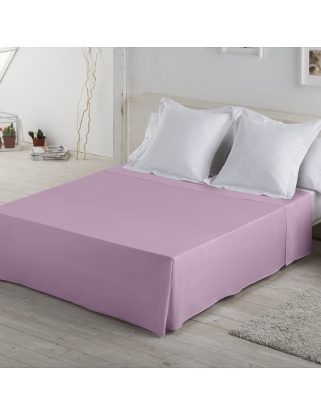 Sábana encimera COMBI LISOS. 100% algodón (144 hilos) 116-MALVA