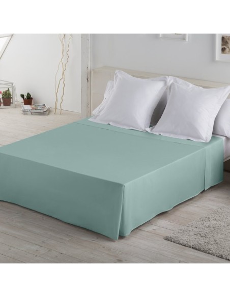 Sábana encimera COMBI LISOS. 100% algodón (144 hilos) 316-AQUA