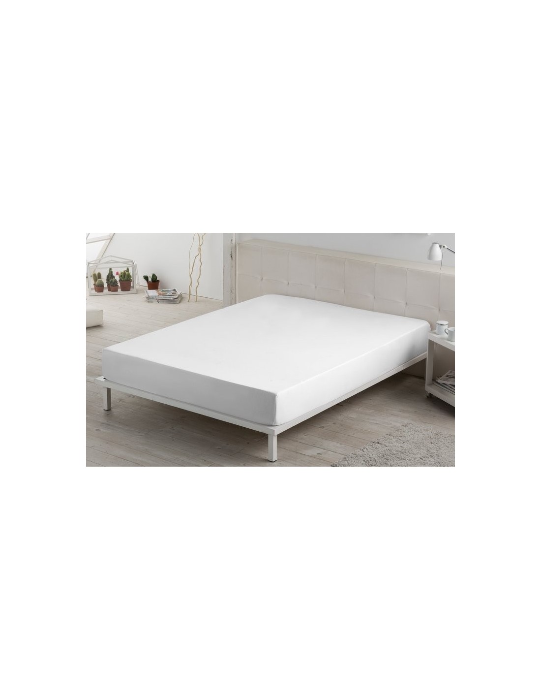 Bajera ajustable COMBI LISOS. 100% algodón (200 hilos) 001-BLANCO