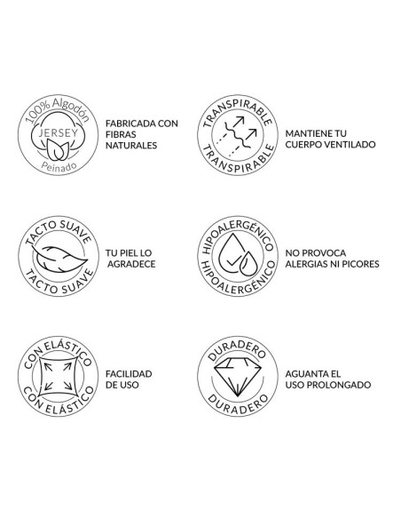 Bajera ajustable de punto Jersey. 100% algodón 024-PERLA
