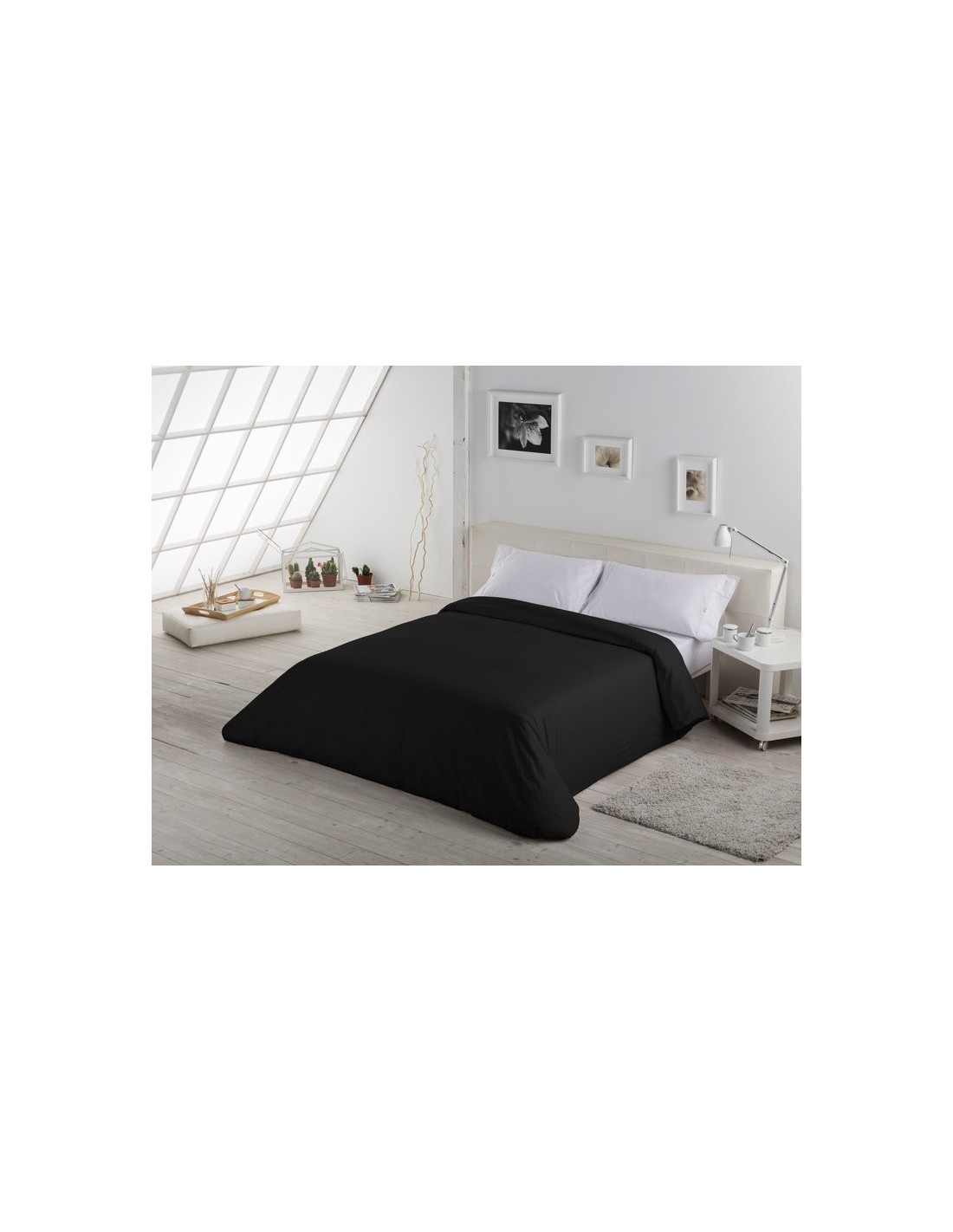 Funda nórdica COMBI LISOS 113-NEGRO