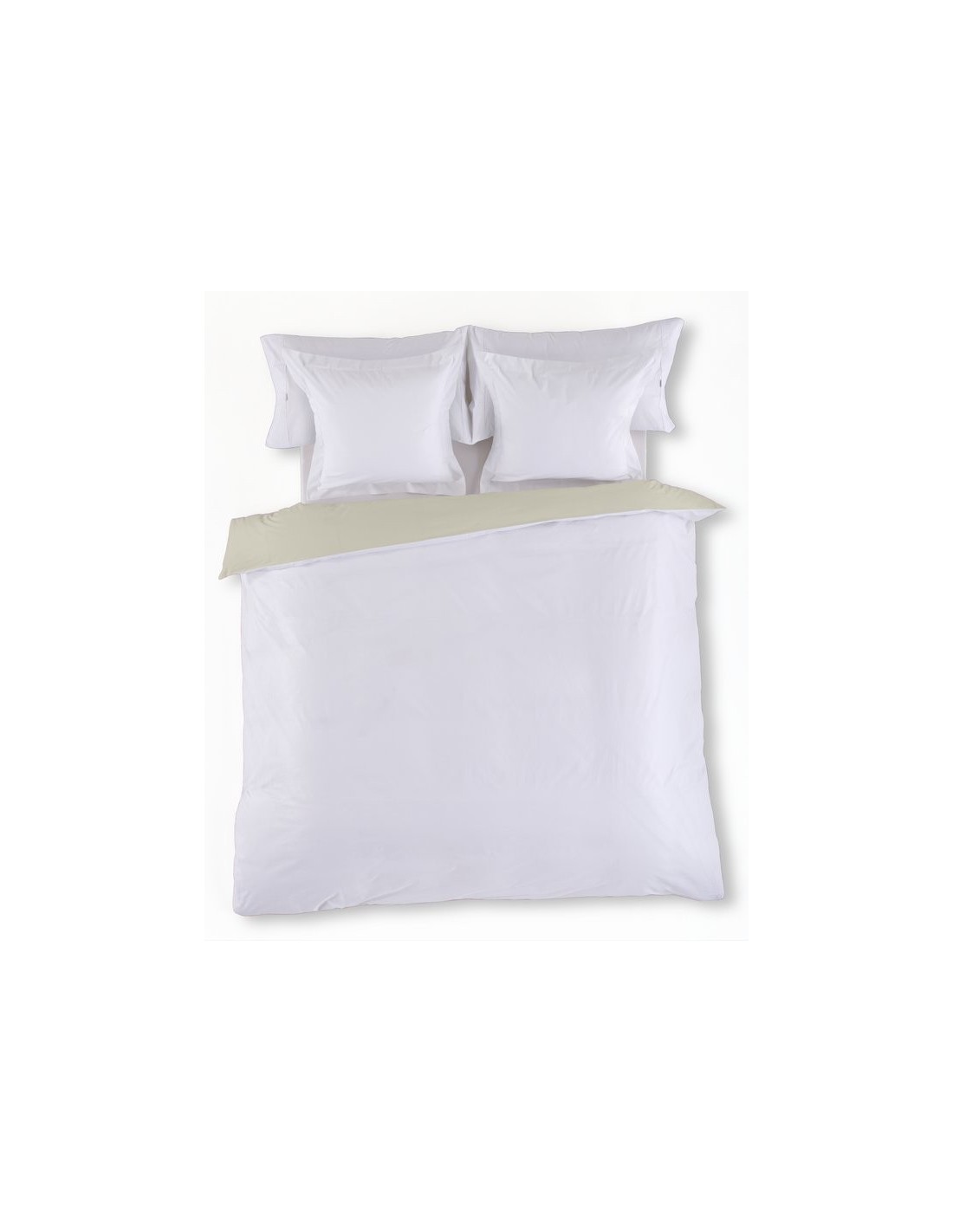 Funda nórdica Liso bicolor 146-BLANCO-PIEDRA