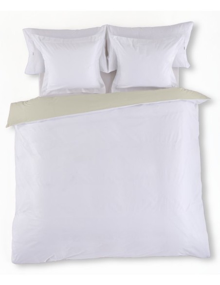 Funda nórdica Liso bicolor 146-BLANCO-PIEDRA