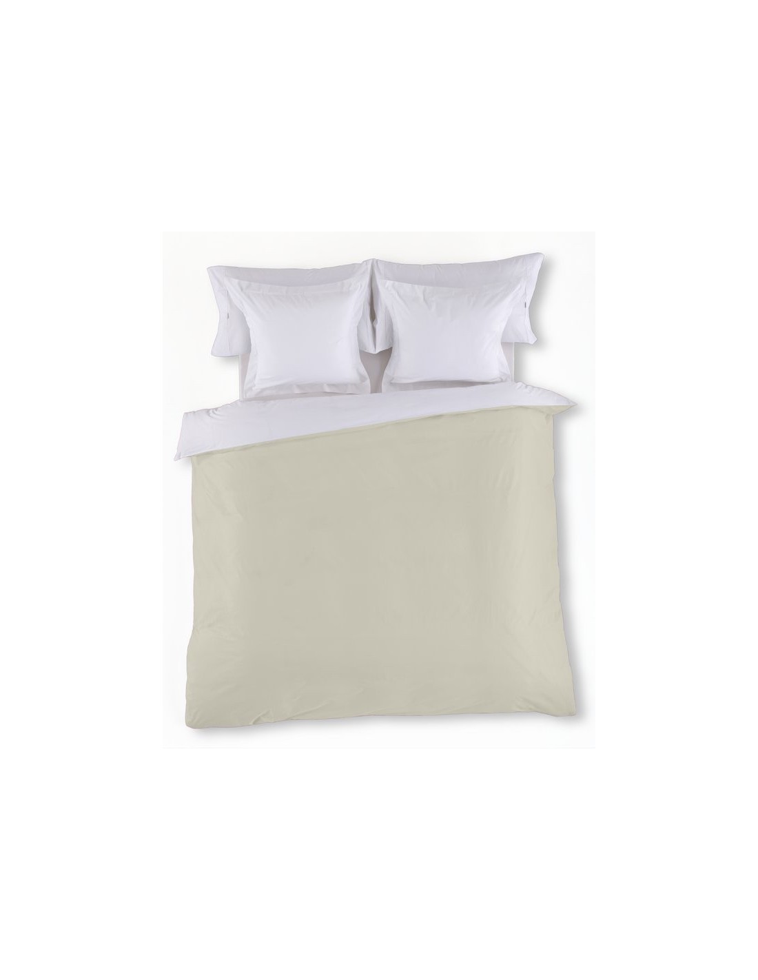 Funda nórdica Liso bicolor 146-BLANCO-PIEDRA