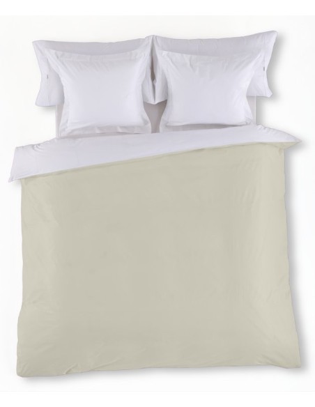 Funda nórdica Liso bicolor 146-BLANCO-PIEDRA