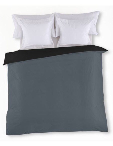 Funda nórdica Liso bicolor 148-NEGRO-GRIS
