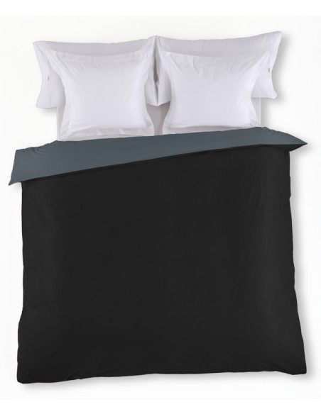 Funda nórdica Liso bicolor 148-NEGRO-GRIS