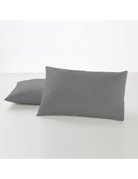 Funda de almohada COMBI LISOS 364-TITANIO