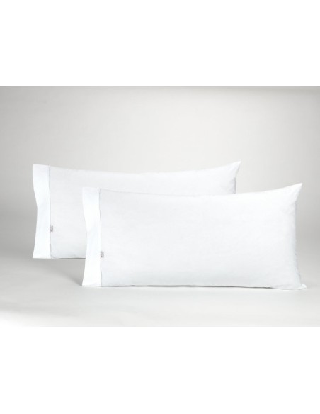 Funda de almohada COMBI LISOS. 100% algodón (144 hilos) 001-BLANCO