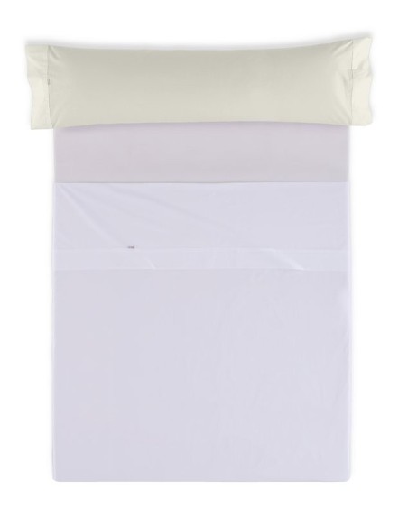 Funda de almohada COMBI LISOS. 100% algodón (144 hilos) 021-CREMA