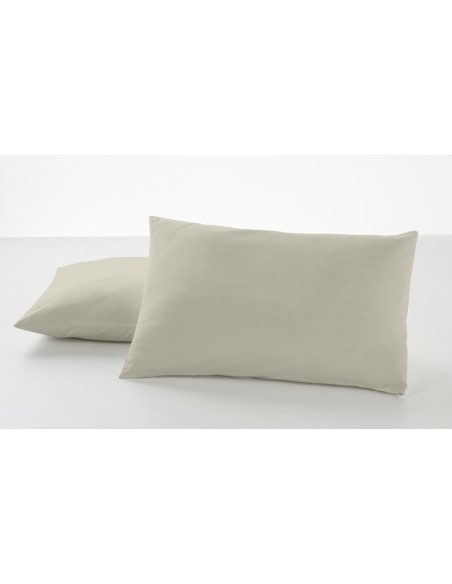 Funda de almohada COMBI LISOS. 100% algodón (144 hilos) 138-PIEDRA