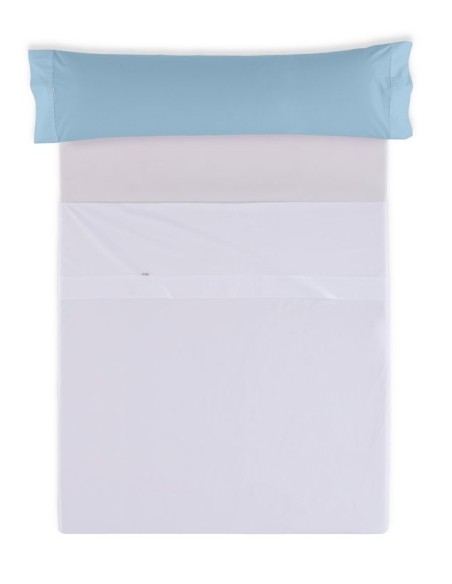 Funda de almohada COMBI LISOS. 100% algodón (144 hilos) 010-Az. CELESTE
