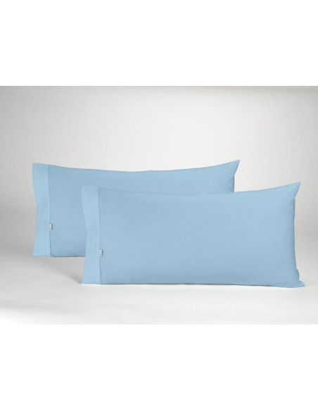 Funda de almohada COMBI LISOS. 100% algodón (144 hilos) 010-Az. CELESTE