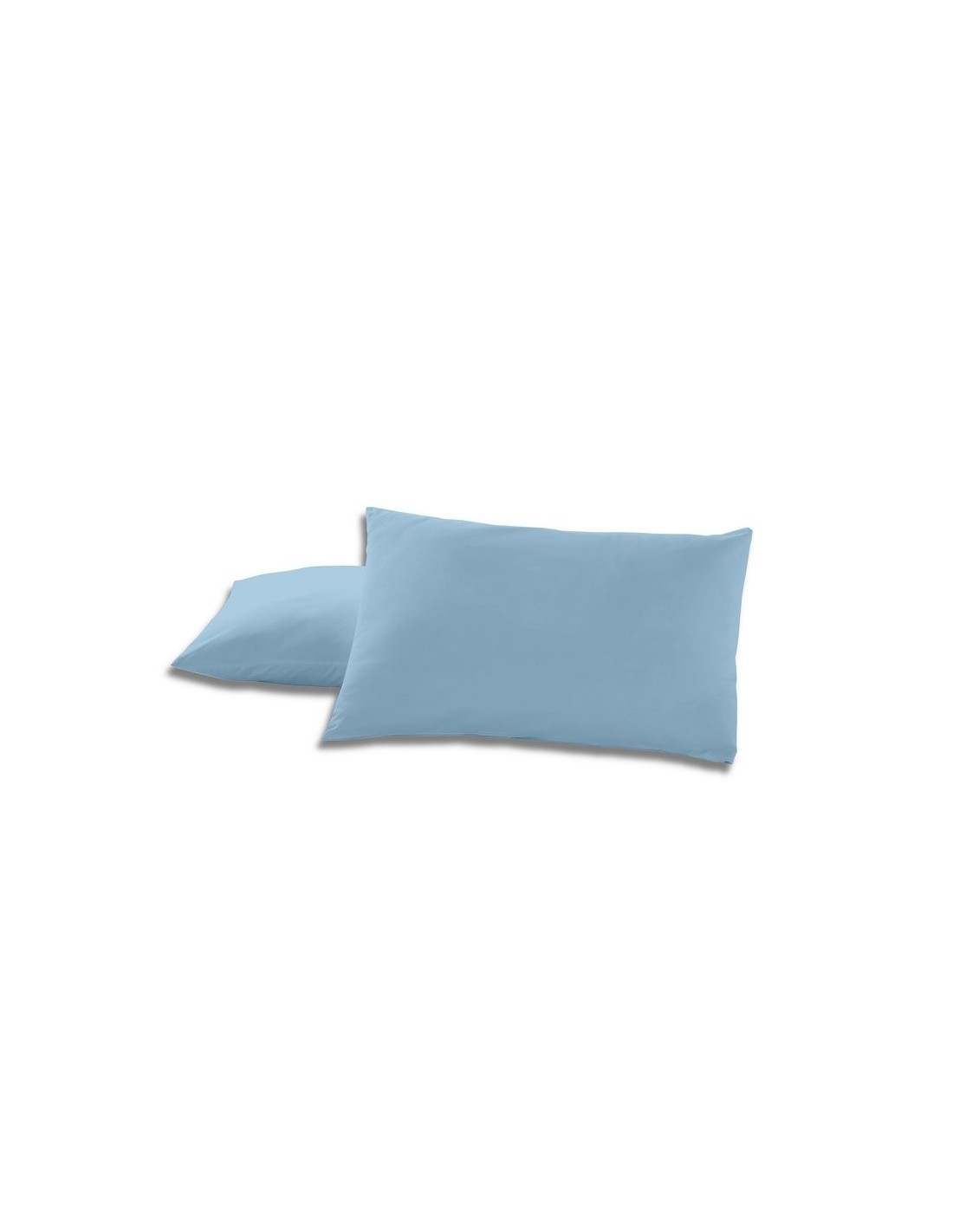 Funda de almohada COMBI LISOS. 100% algodón (144 hilos) 010-Az. CELESTE