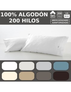 Funda de almohada COMBI LISOS BIÉS. 100% algodón (200 hilos)