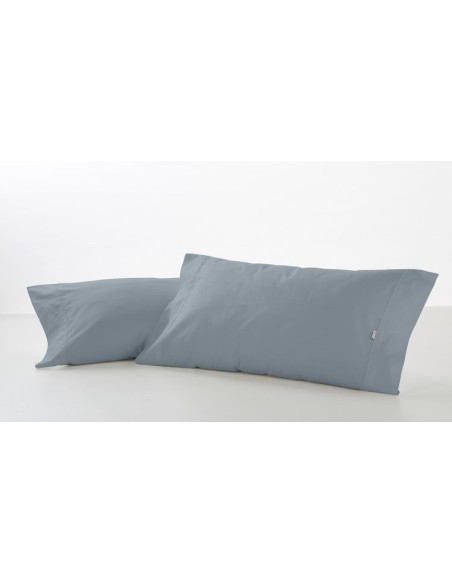 Funda de almohada COMBI LISOS BIÉS. 100% algodón (200 hilos) 254-ACERO