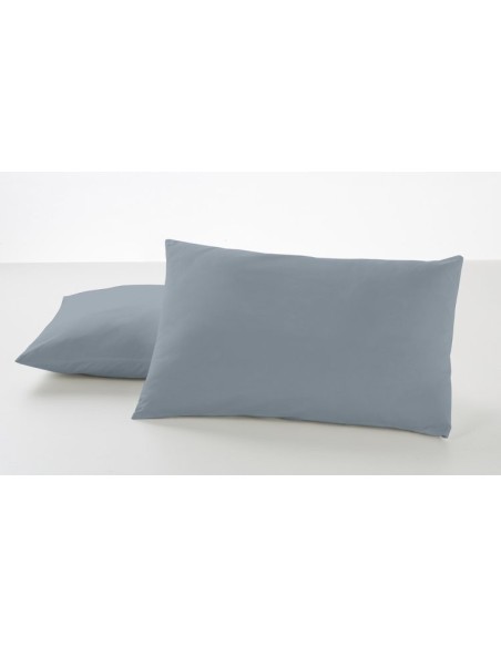 Funda de almohada COMBI LISOS BIÉS. 100% algodón (200 hilos) 254-ACERO
