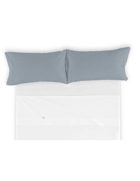 Funda de almohada COMBI LISOS BIÉS. 100% algodón (200 hilos) 254-ACERO