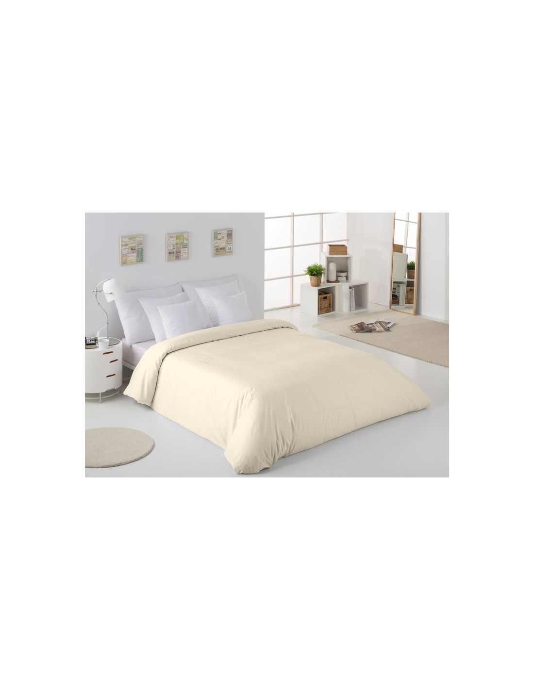 Funda nórdica COMBI LISOS. 100% algodón (144 hilos) 021-CREMA