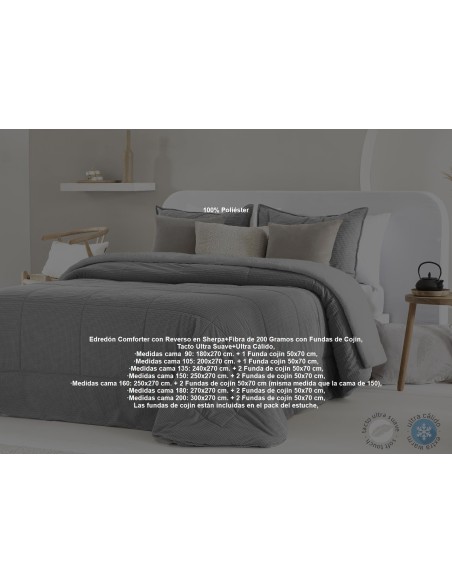 Fundeco Edredón Conforter Sherpa Borreguillo Invierno 200 Gramos Ysabela