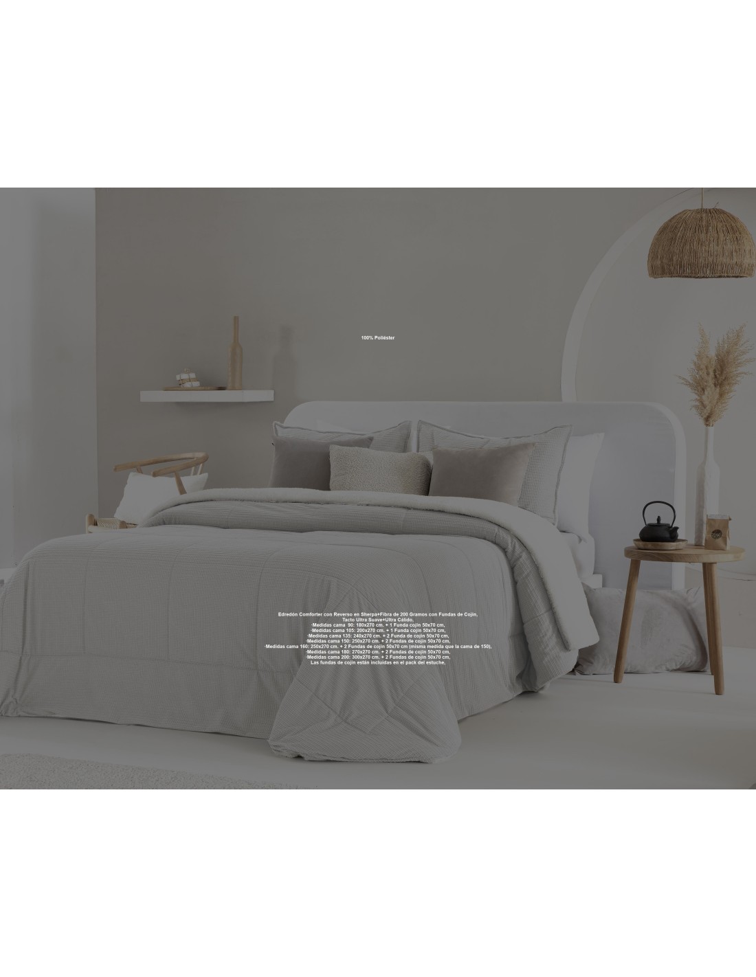 Fundeco Edredón Conforter Sherpa Borreguillo Invierno 200 Gramos Ysabela