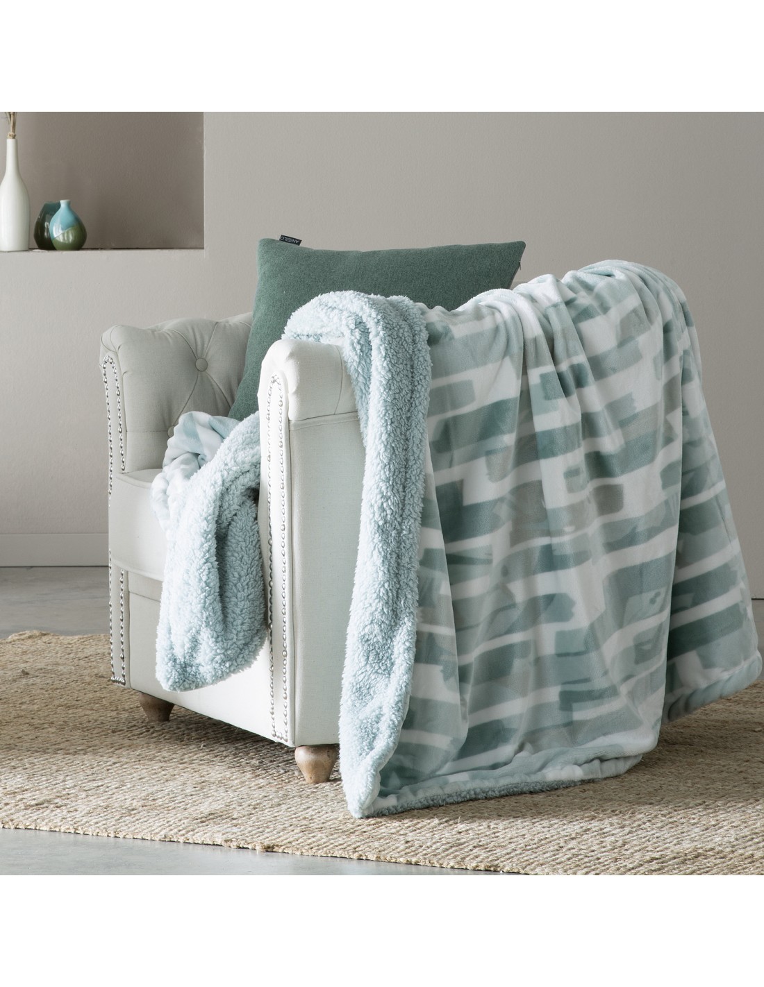 Antilo Manta Sofá Plaid Decoración Borreguillo Sherpa Debor