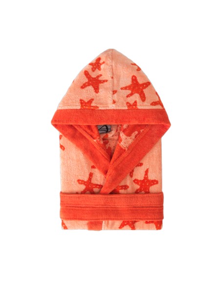 Albornoz Juvenil Terciopelo Jacquard Egeo Coral
