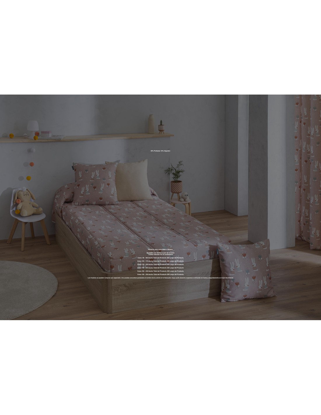 Confecciones Paula Edredón Ajustable Bunny
