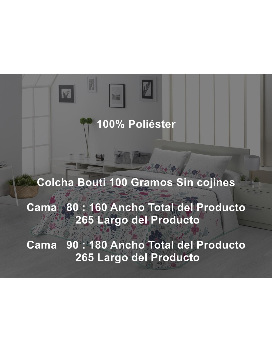 Colcha Bouti Greta 100 Gramos Tejidos Jvr