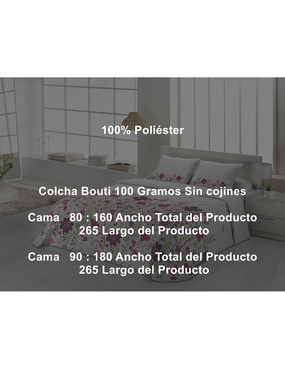 Colcha Bouti Greta 100 Gramos Tejidos Jvr
