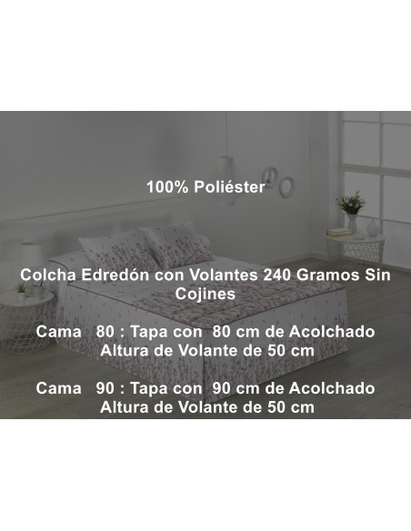 Colcha Edredón Volante 240 Gramos Holly Tejidos Jvr