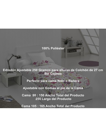 Edredón Ajustable Greta 250 Gramos Tejidos Jvr