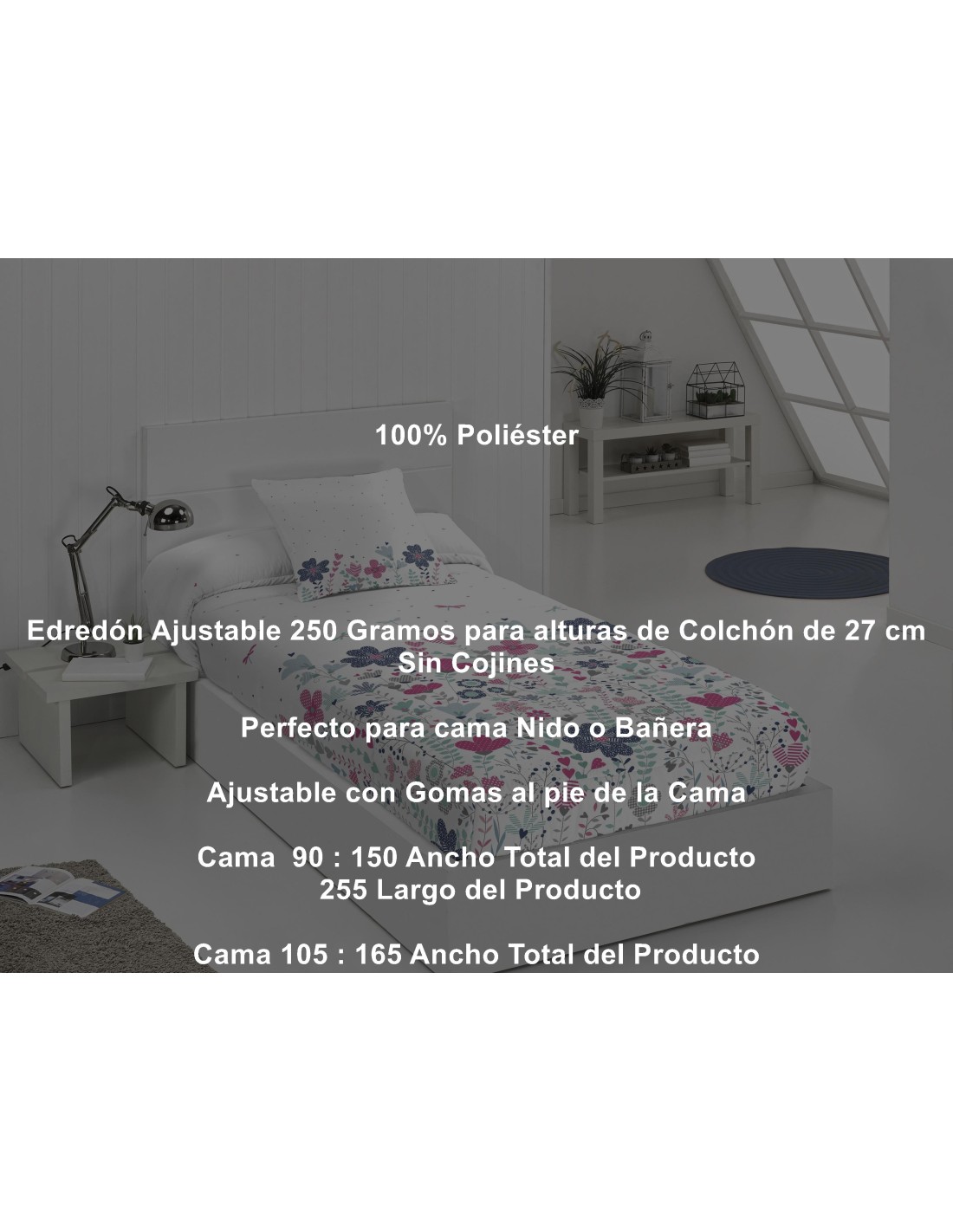 Edredón Ajustable Greta 250 Gramos Tejidos Jvr