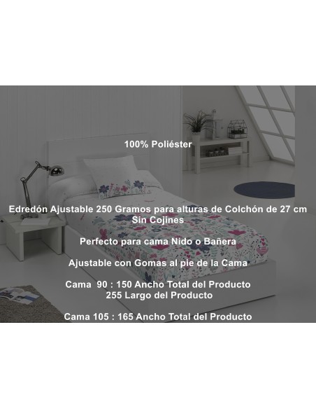 Edredón Ajustable Greta 250 Gramos Tejidos Jvr