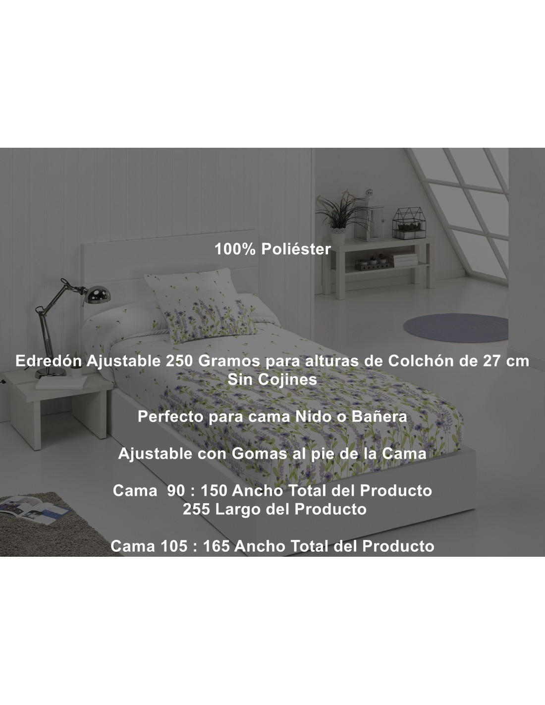 Edredón Ajustable Holly 250 Gramos Tejidos Jvr