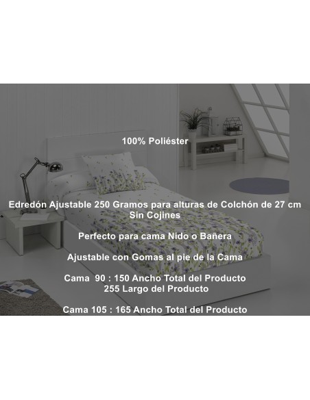 Edredón Ajustable Holly 250 Gramos Tejidos Jvr
