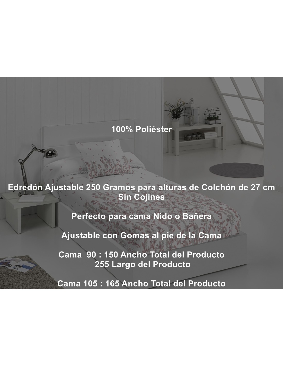 Edredón Ajustable Holly 250 Gramos Tejidos Jvr