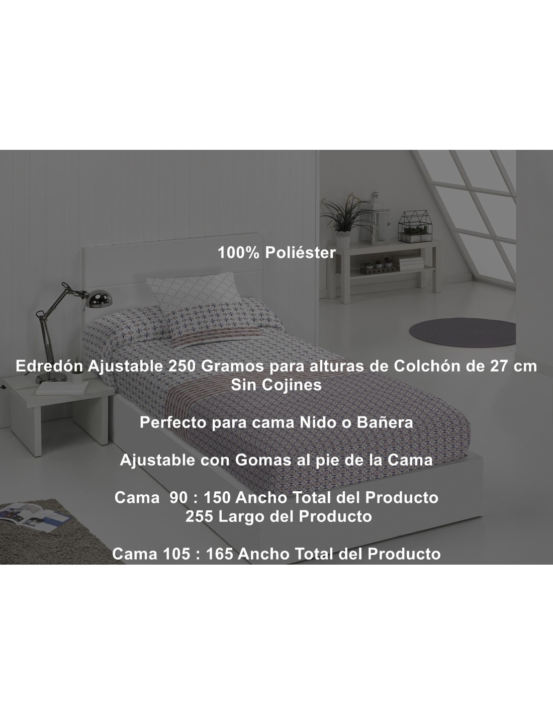 Edredón Ajustable Jaipur 250 Gramos Tejidos Jvr