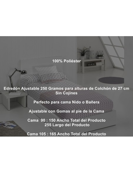 Edredón Ajustable Jaipur 250 Gramos Tejidos Jvr