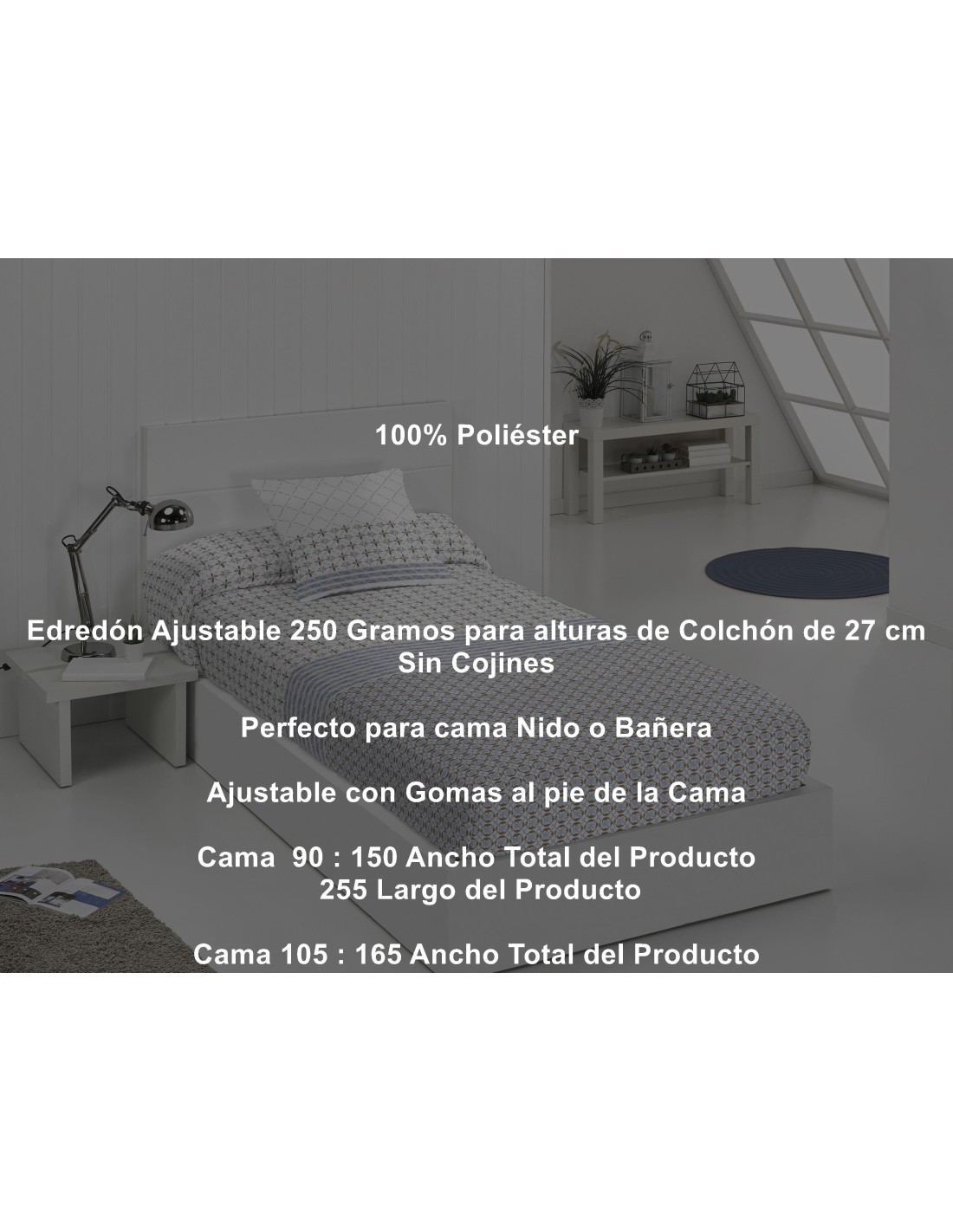 Edredón Ajustable Jaipur 250 Gramos Tejidos Jvr