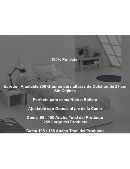 Edredón Ajustable Jaipur 250 Gramos Tejidos Jvr